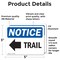 Signmission Trail (Left Arrow) Sign With Symbol, 5 in W x Rectangle, Vinyl Decal OS-2PACK-NS-D-35-L-18710 - alternate 3